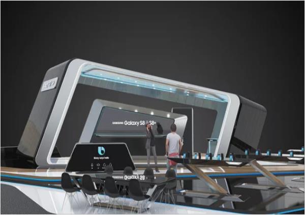 美国展厅设计-Samsung Galaxy-英国展位搭建