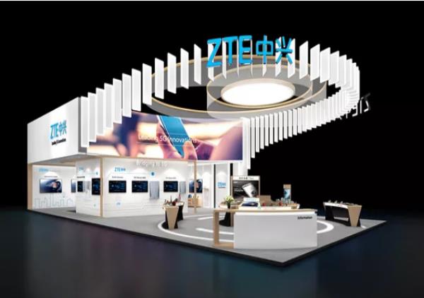 中国展台搭建设计-ZTE-上海通信展台设计与搭建