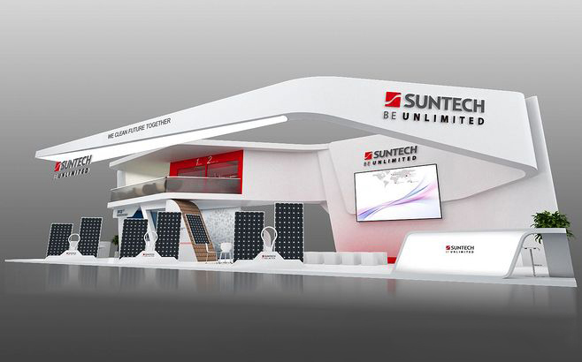 Japanese stand building design - Suntech - electronic exhibition decoration